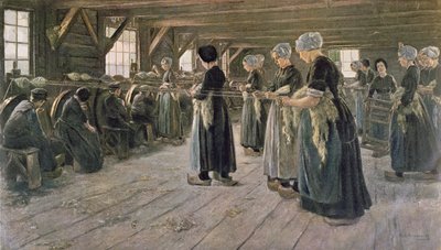 Spinnerei in Laren, 1889 von Max Liebermann